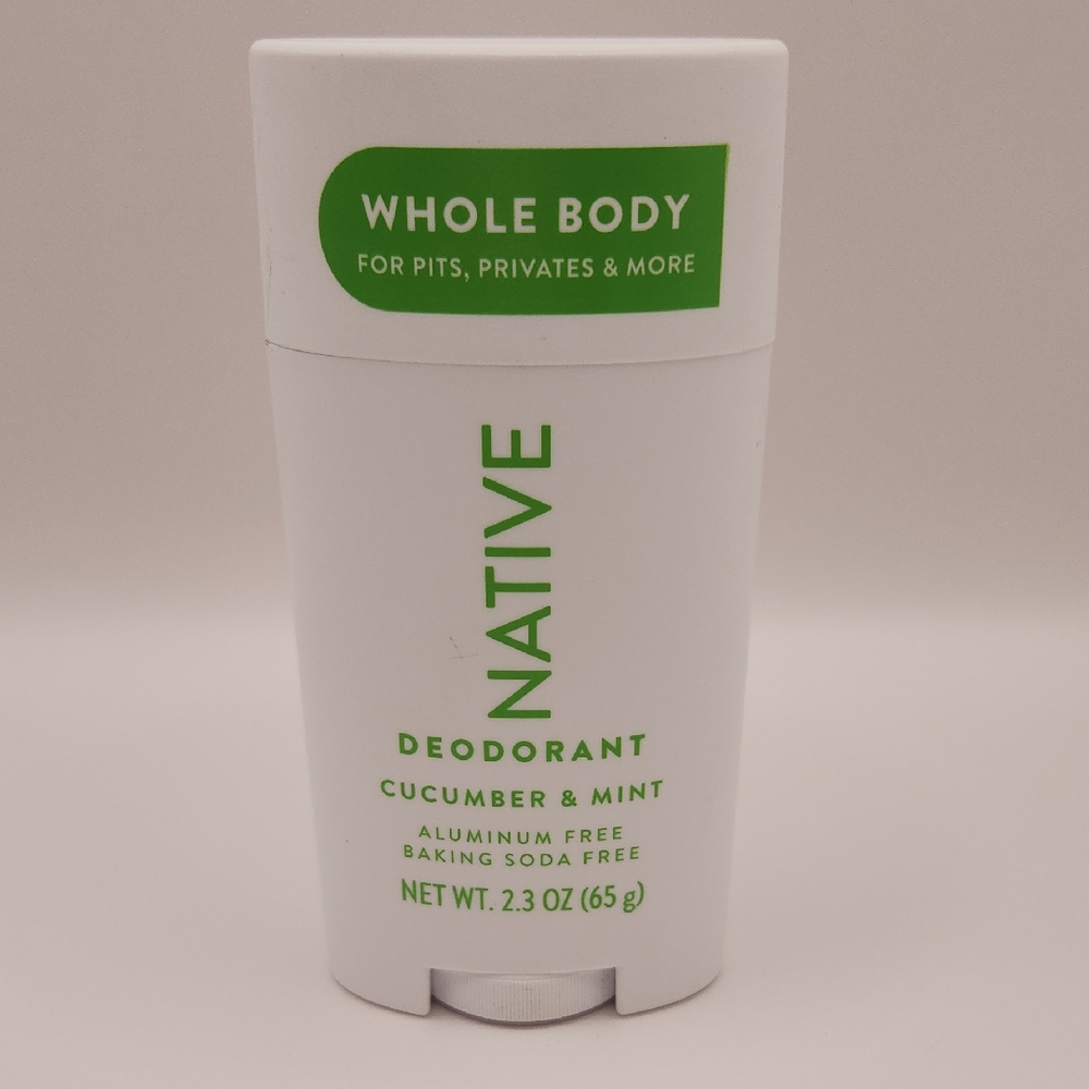 Native "Cucumber & Mint" Aluminum Free Whole Body Deodorant 2.3 Oz. NWT